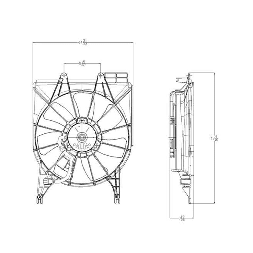 Right Passenger Side A C Condenser Fan Assembly 2007-2012 Acura Rdx
