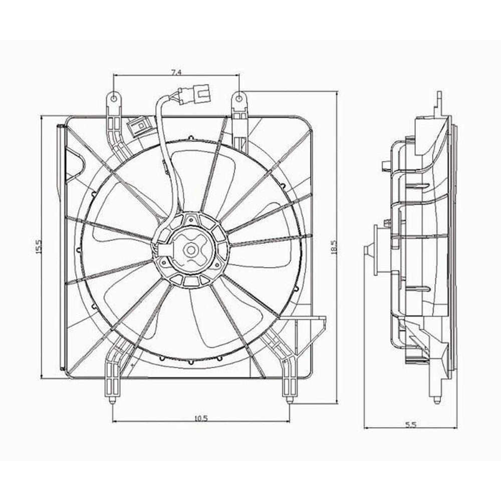 Radiator Fan Assembly 2004-2008 Acura Tsx