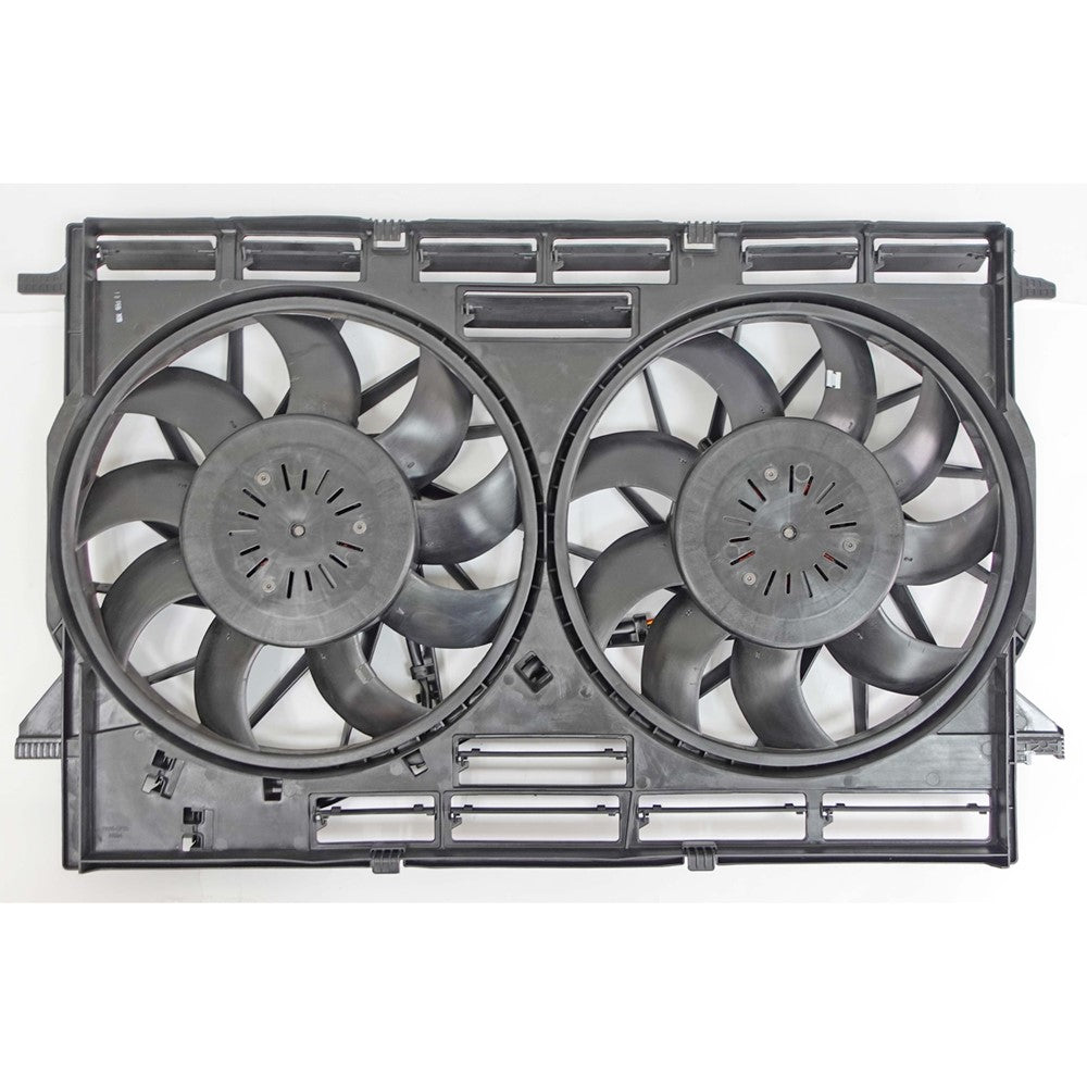 Radiator And Condenser Fan Assembly With Two Fans Side By Side 2017-2023 Audi A4, A5 Quattro, A5 Sportback, S4, A6 Quattro, A6 Allroad