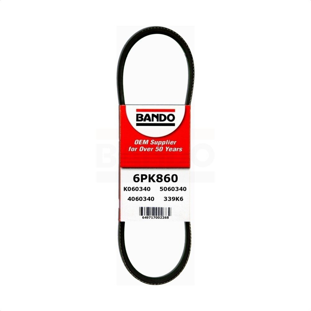 Accessory Drive Belt Alternator BAN-6PK860 For Honda Civic Porsche 928