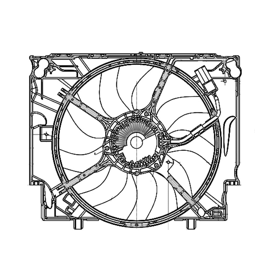 Engine Cooling Fan Assembly 2008-2010 Bmw 535i, 528i, 550i, 528xi, 535xi, 528i Xdrive, 535i Xdrive, 535i Gt, 550i Gt, 550i Gt Xdrive