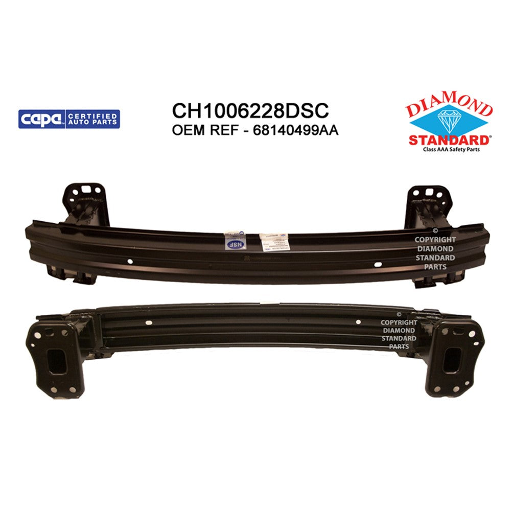 Front Bumper Impact Bar 2014-2018 Jeep Cherokee