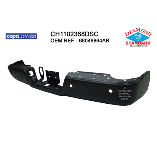 CAPA Certified Factory Style Replacement Rear Step Bumper Face Bar for Dodge Ram 1500, Dodge Ram 2500, Ram 1500