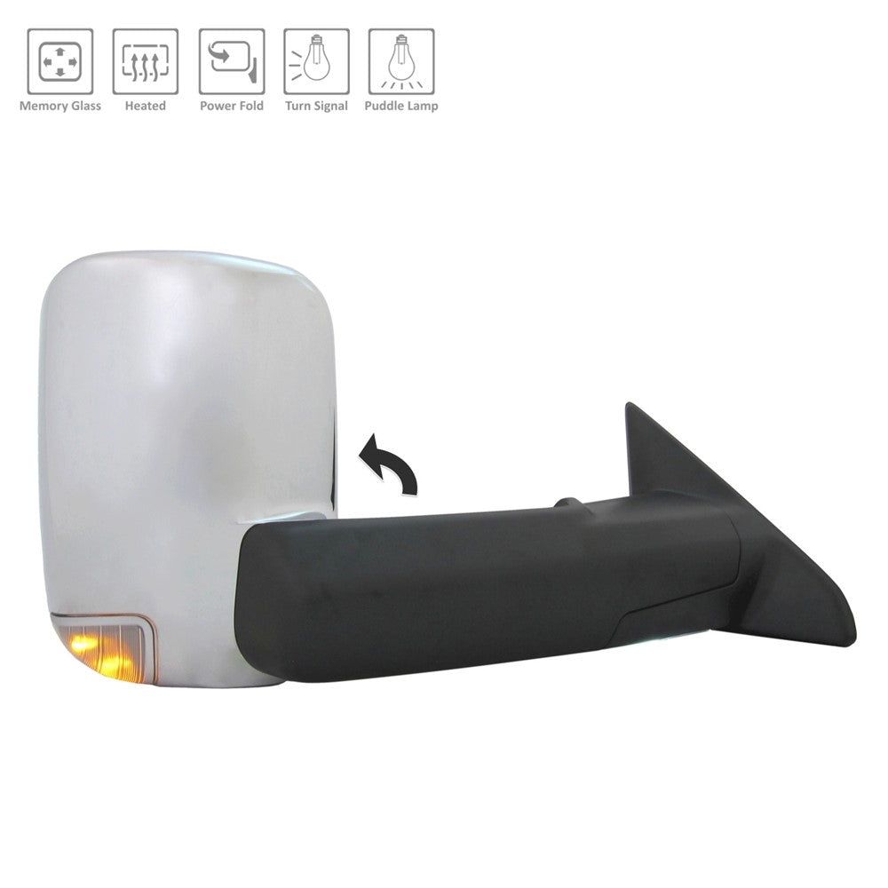 Right Passenger Side Door Mirror 2015-2018 Ram 2500, 3500