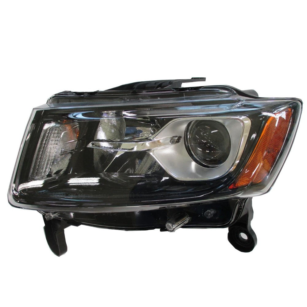 Front Left Driver Side Hlaogen Headlight Assembly 2014-2016 Jeep Grand Cherokee