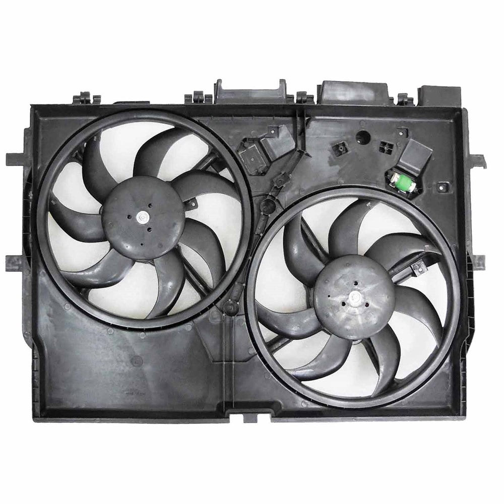 Radiator And Condenser Fan Assembly With Two Fans Side By Side 2014-2022 Ram Promaster 1500, Promaster 2500, Promaster 3500