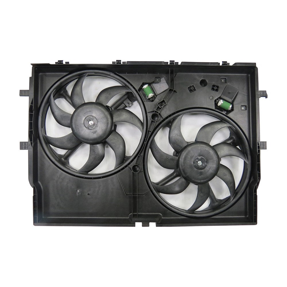 Radiator And Condenser Fan Assembly With Two Fans Side By Side 2014-2022 Ram Promaster 1500, Promaster 2500, Promaster 3500