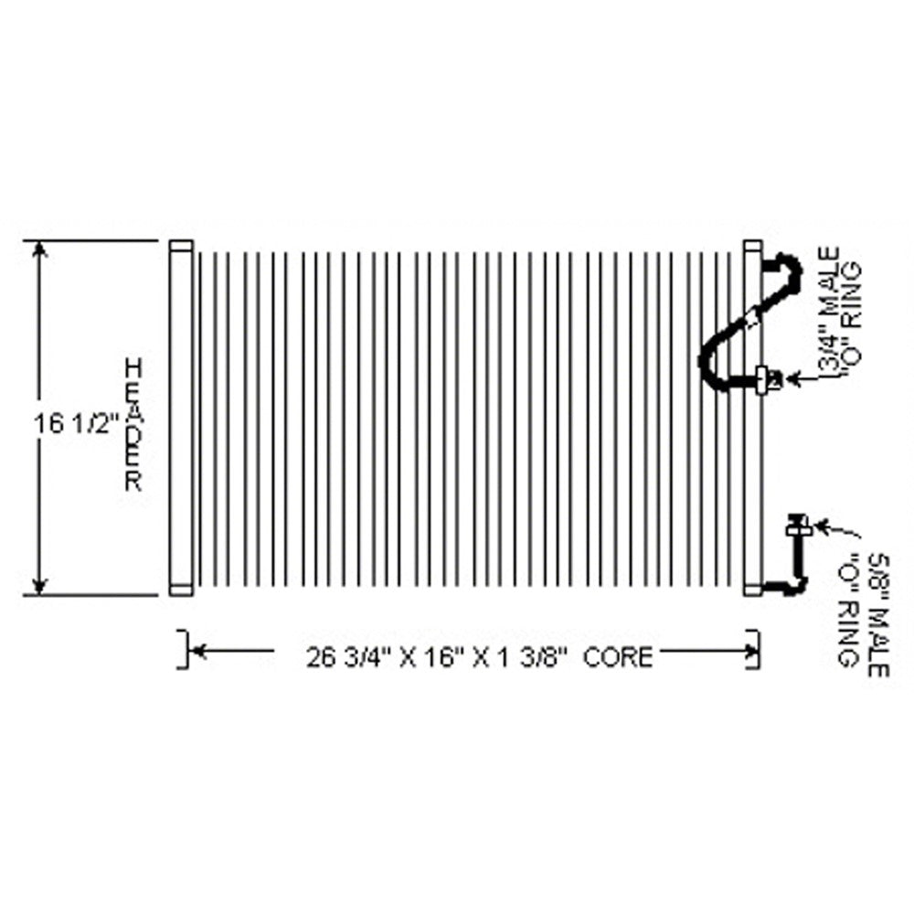 Ac Condenser 1982-1985 Buick Century & Oldsmobile Ciera & Pontiac 6000