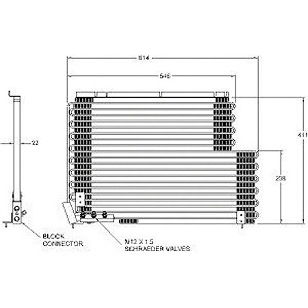 Ac Condenser 1994-1995 Volvo 940, 960