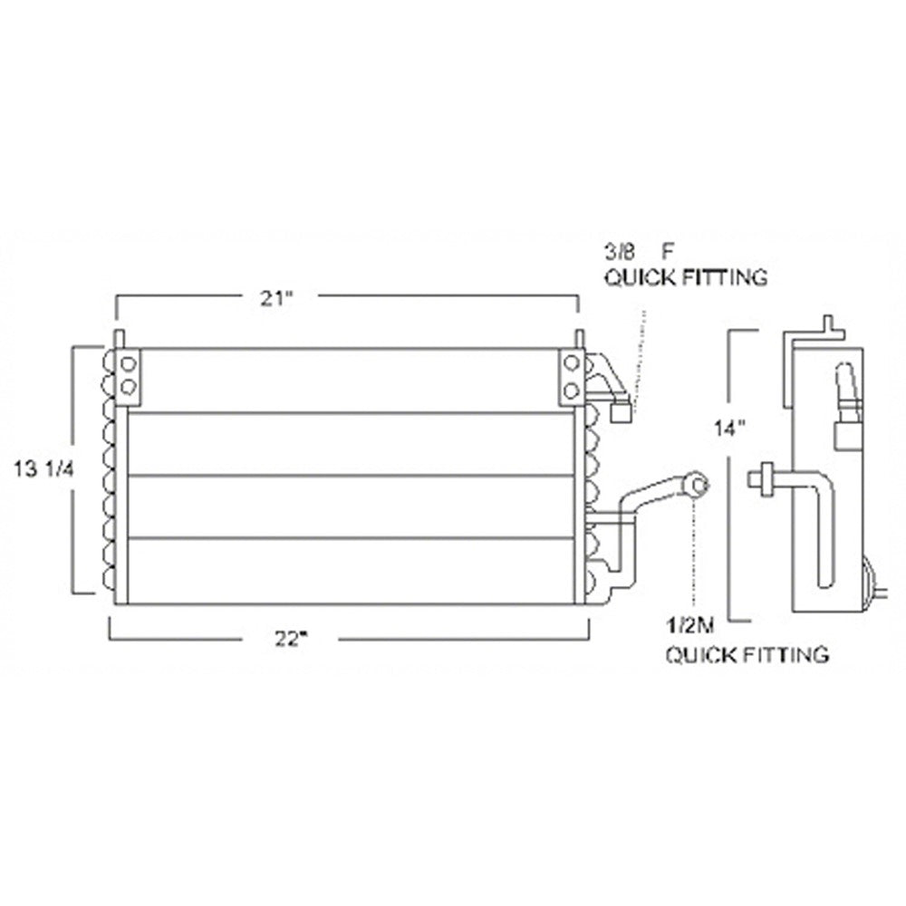Ac Condenser 1991-1992 Ford Escort & Mercury Tracer