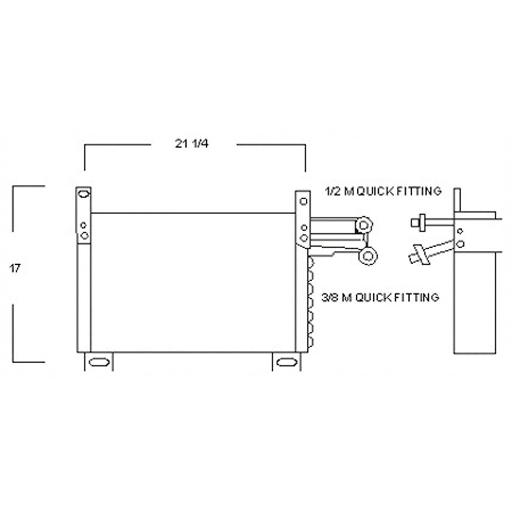 Ac Condenser 1983-1989 Ford Ranger, Bronco Ii