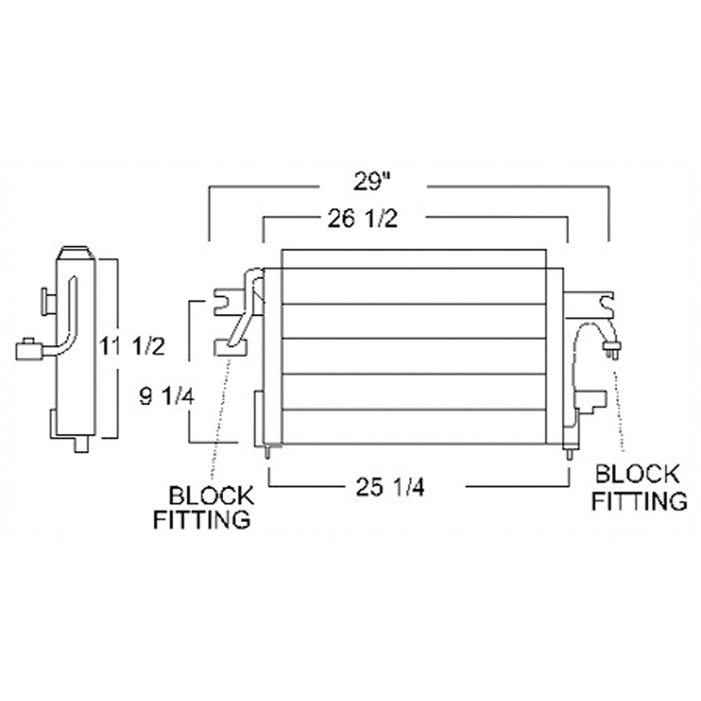 Ac Condenser 1.6l 2.0l L4 1991-1994 Nissan Nx, Sentra