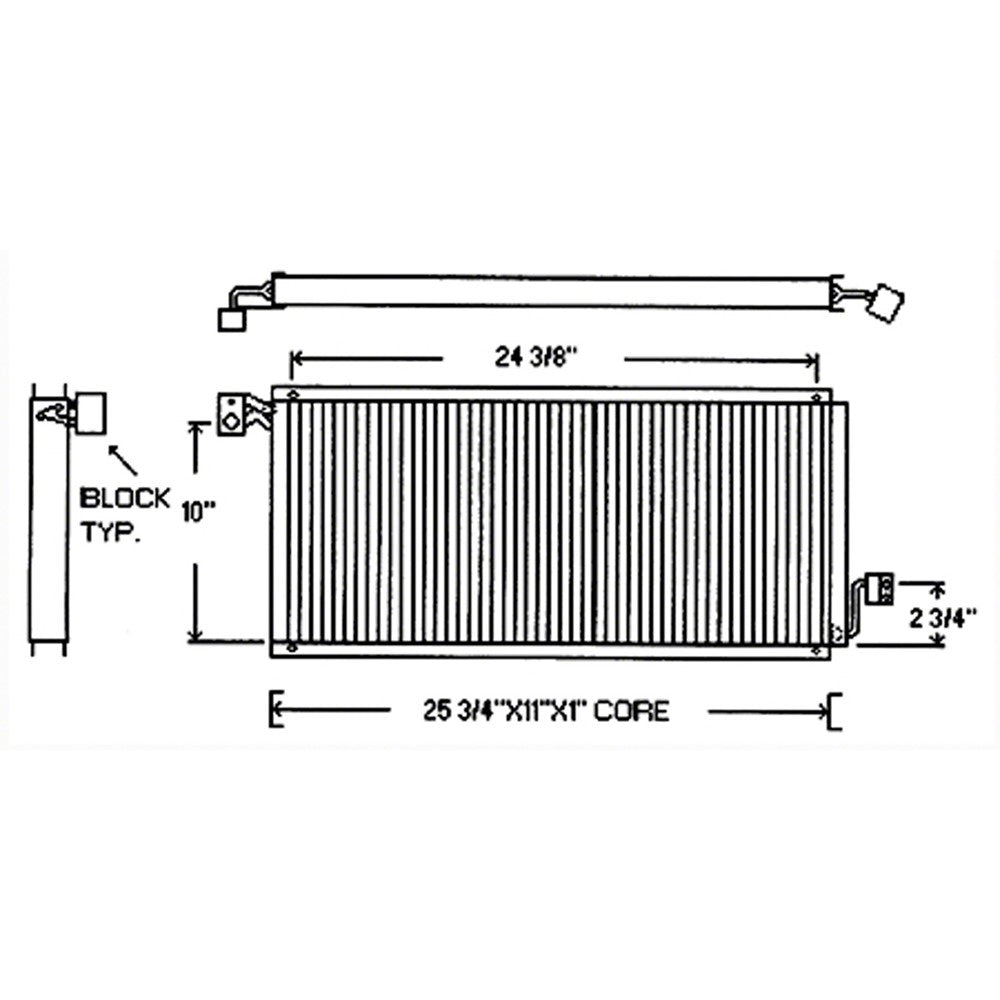 Ac Condenser 1993-1996 Subaru Impreza