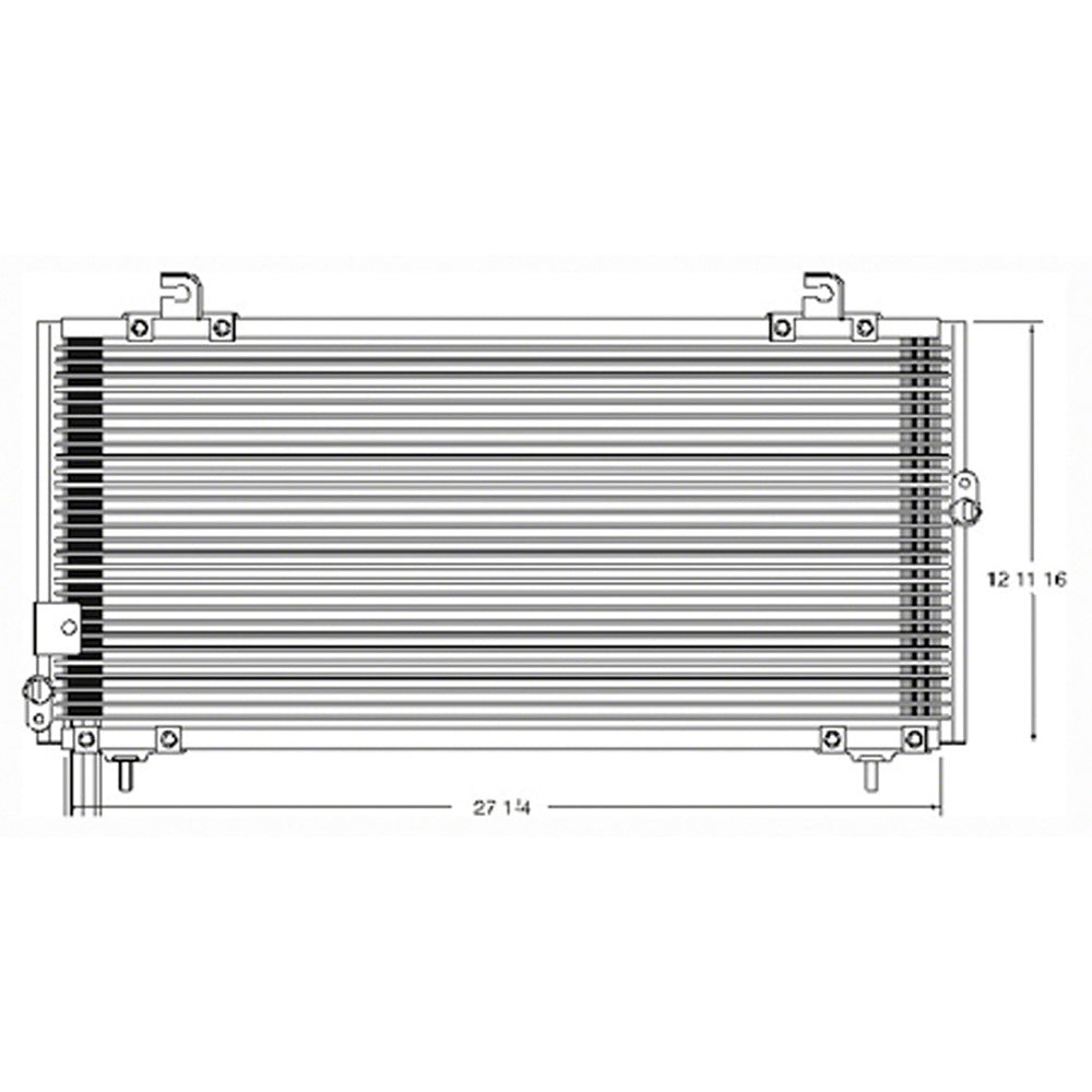 Ac Condenser With Factory Air 1995-1997 Toyota Tercel