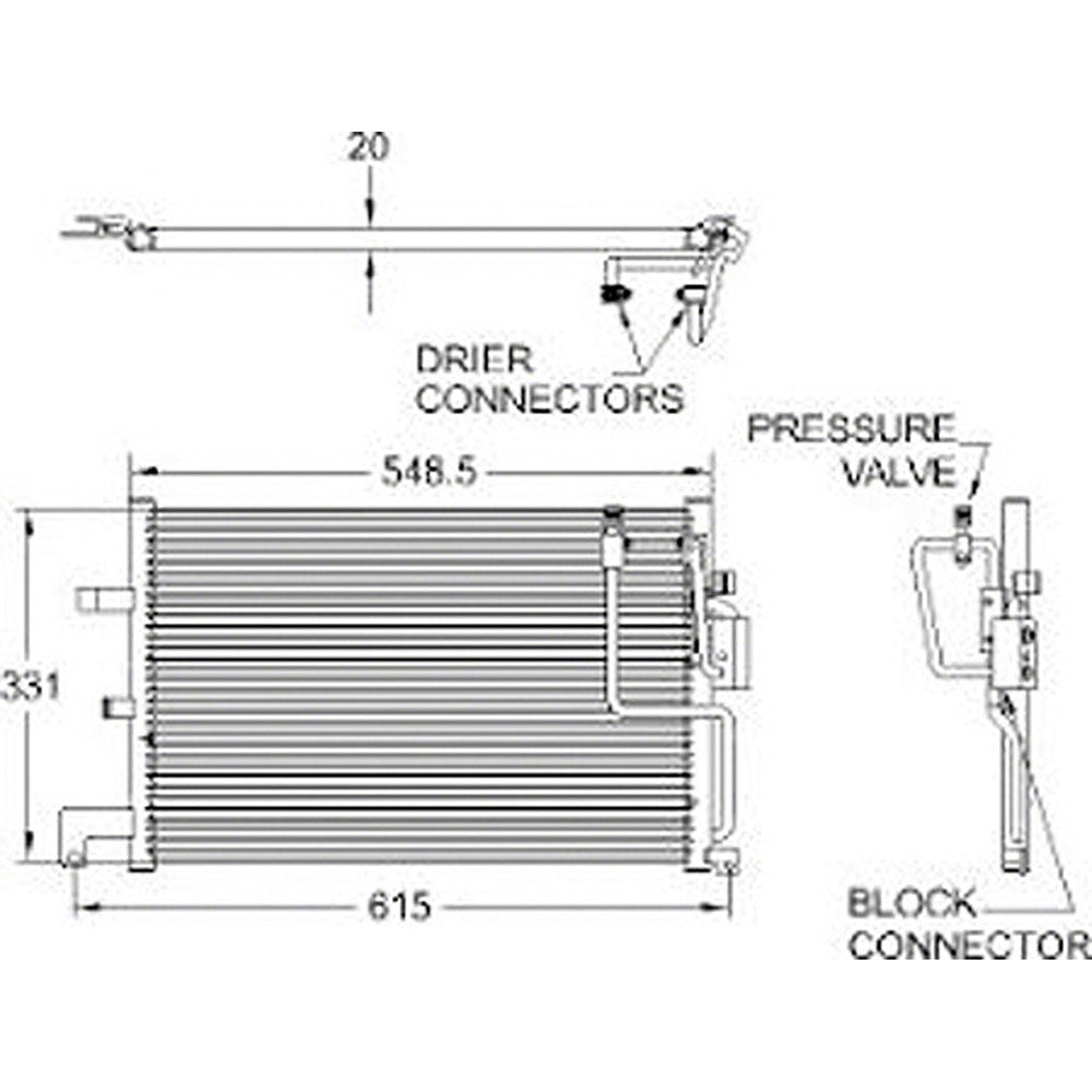 Ac Condenser 1994-1998 Saab 900
