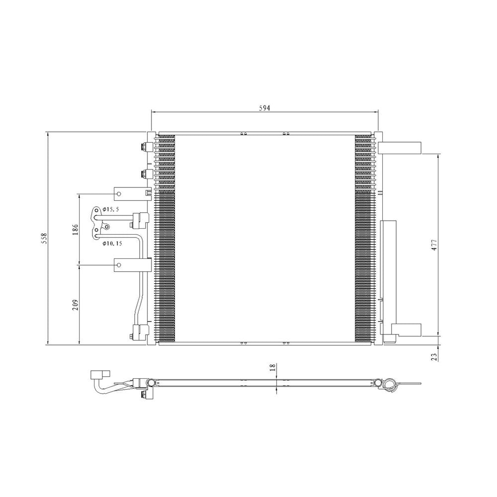 A C Condenser 2012-2021 Ram 1500, 2500, 3500, 1500 Classic
