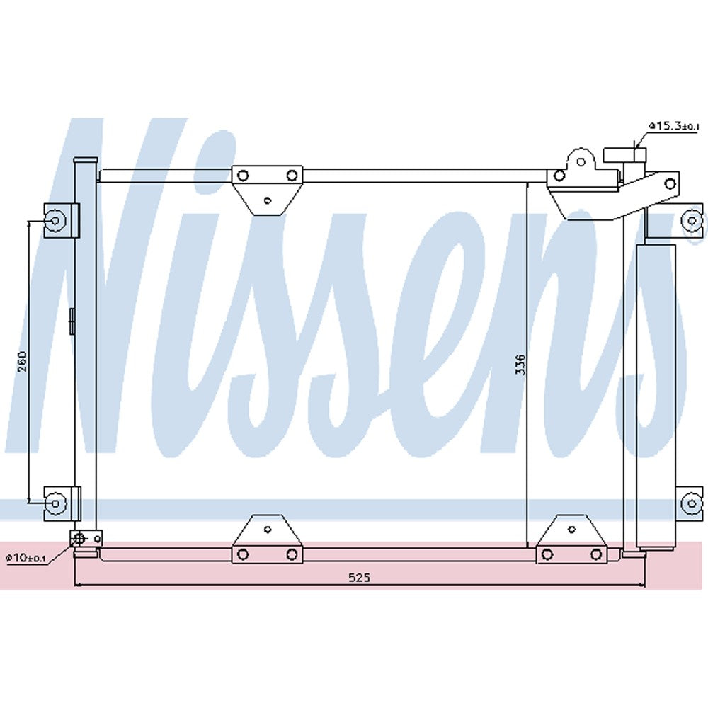 Ac Condenser With 2 Block Fittings 1999-2004 Suzuki Vitara, Grand Vitara