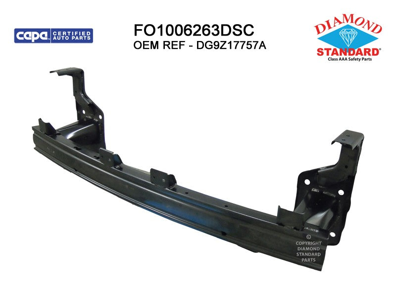 Front Bumper Impact Bar 2013-2016 Ford Fusion