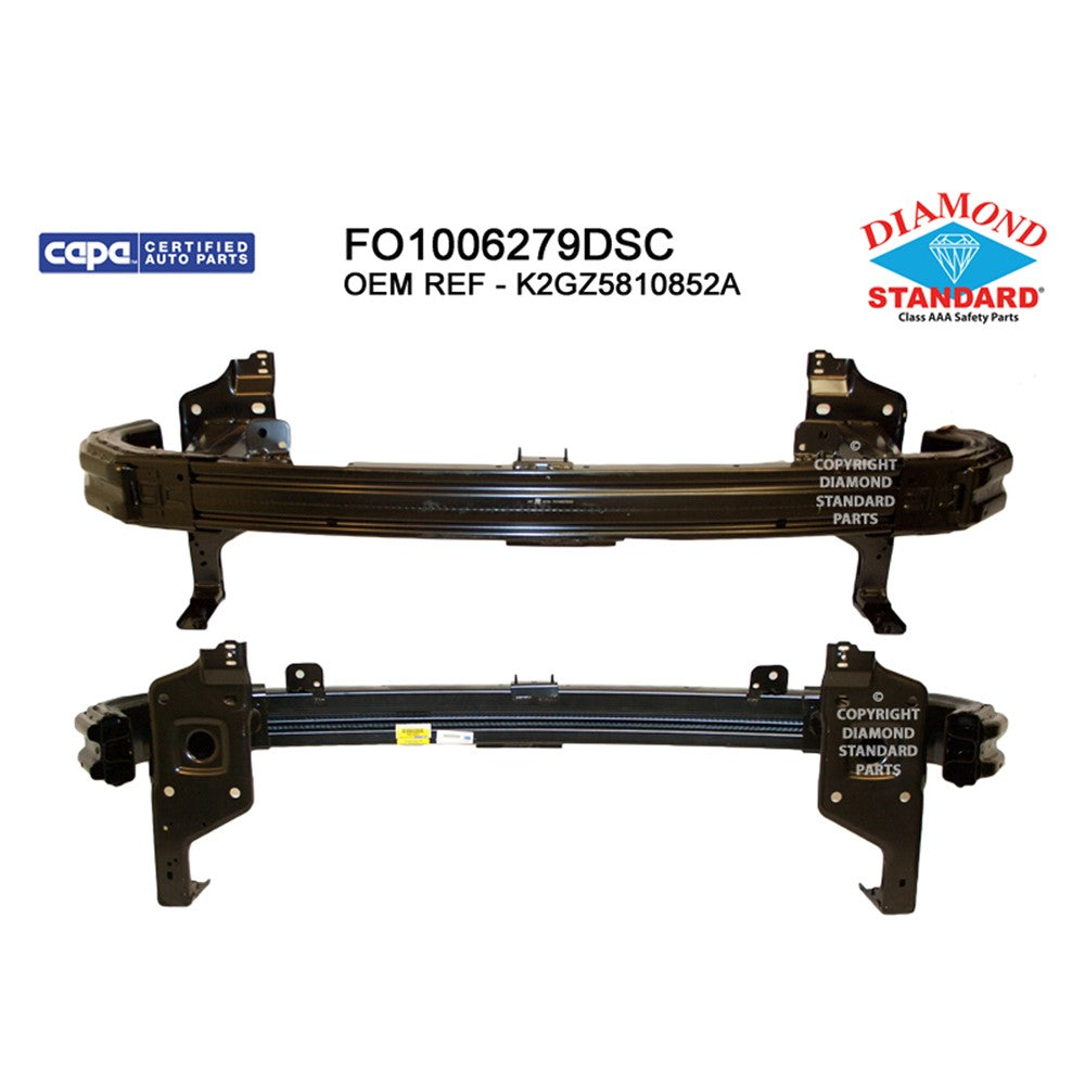 Front Bumper Impact Bar 2019-2024 Ford Edge & Lincoln Nautilus