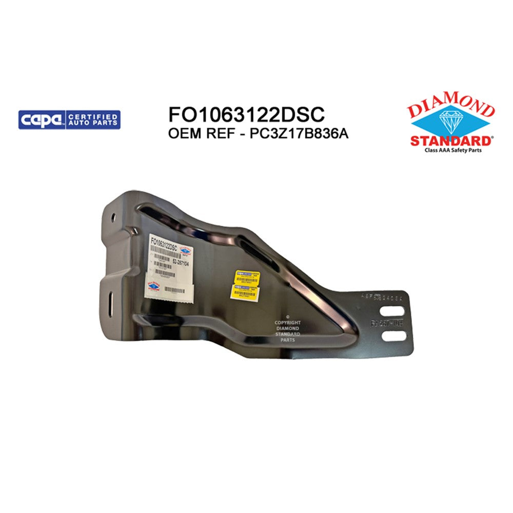 Front Right Front Passenger Side Outer Bumper Bracket 2023-2025 Ford F-250 Super Duty, F-350 Super Duty, F-450 Super Duty, F-550 Super Duty