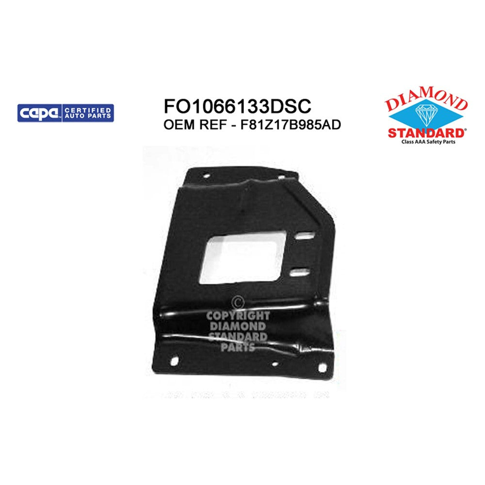 Front Left Front Driver Side Bumper Mounting Plate 1999-2000 Ford F-250 Super Duty, F-350 Super Duty, Excursion