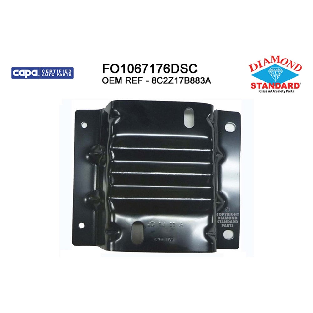 Front Right Front Passenger Side Bumper Mounting Plate 2008-2025 Ford Econoline Super Duty, E-350 Super Duty, E-450 Super Duty