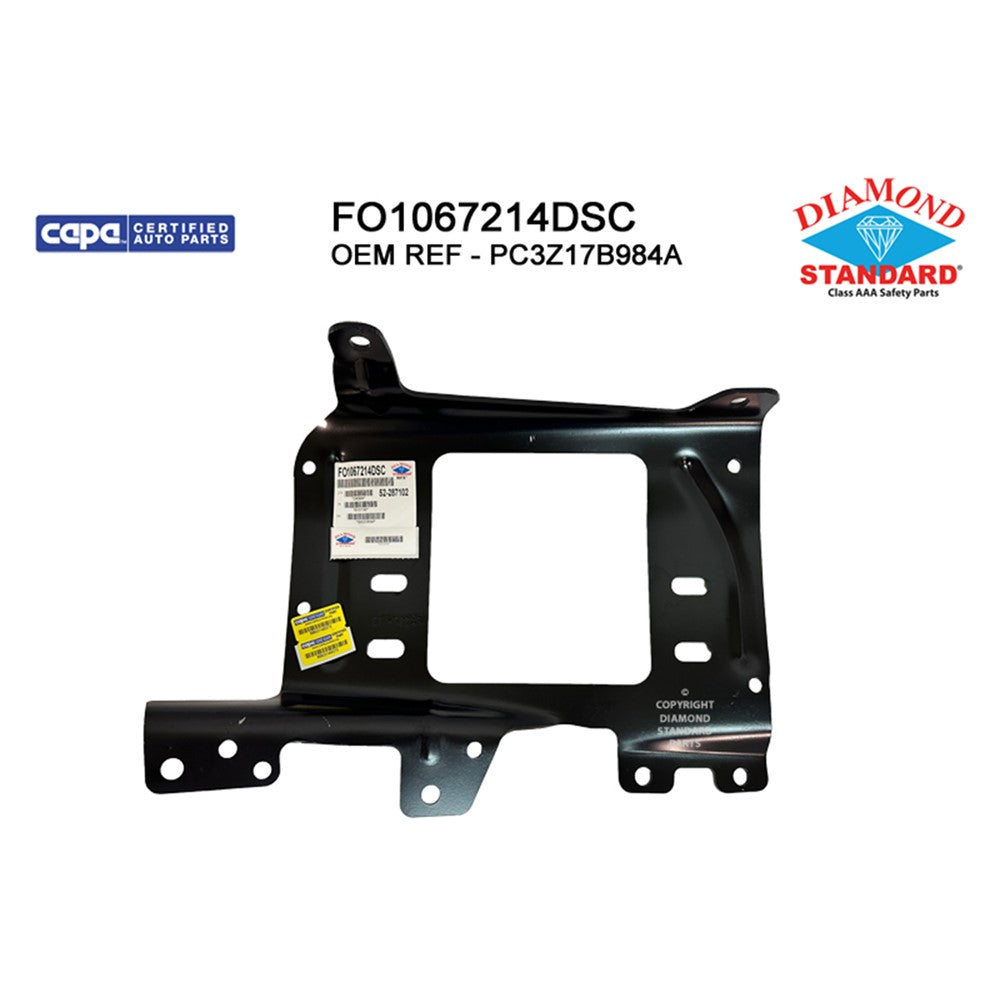 Front Right Front Passenger Side Bumper Mounting Plate 2023-2025 Ford F-250 Super Duty, F-350 Super Duty, F-450 Super Duty, F-550 Super Duty