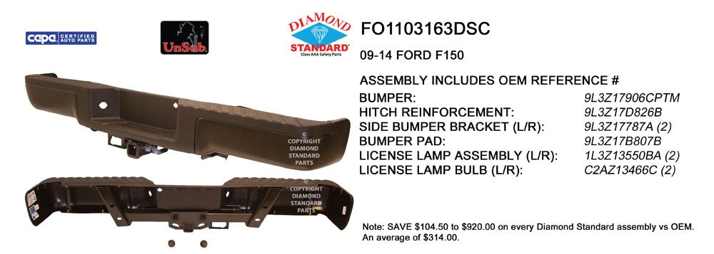 Rear Step Bumper Assembly 2009-2014 Ford Pickup_ford_lightduty