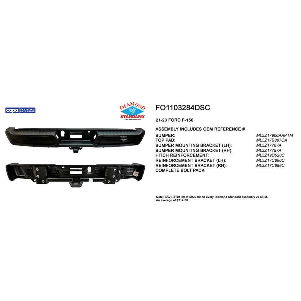 Rear Step Bumper Assembly 2021-2023 Ford F-150