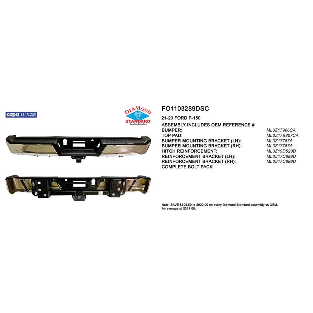 Rear Step Bumper Assembly 2021-2023 Ford F-150
