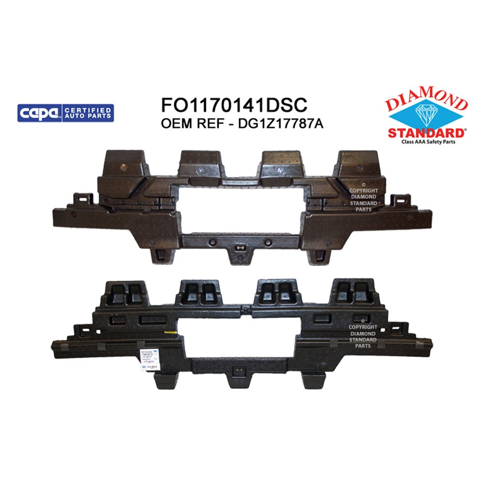 Rear Bumper Impact Absorber 2013-2019 Ford Taurus