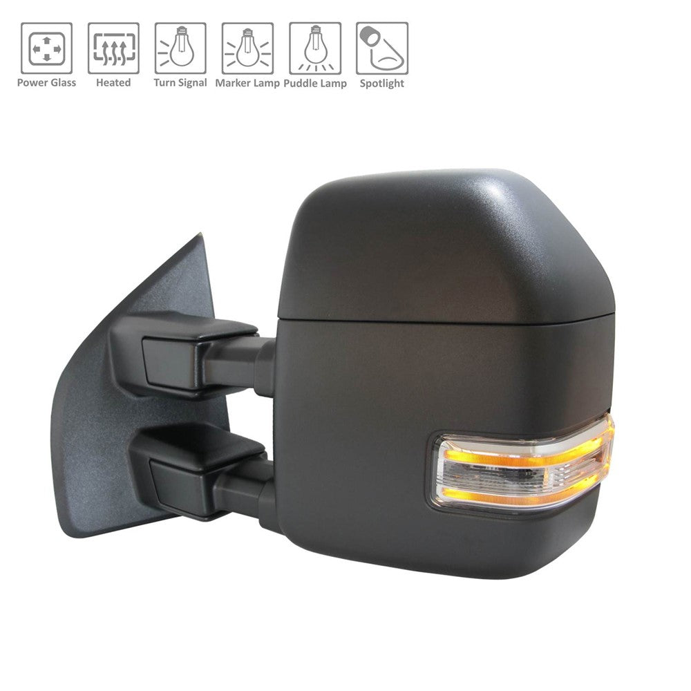 Left Driver Side Power Door Tow Mirror 2018-2020 Ford F-150