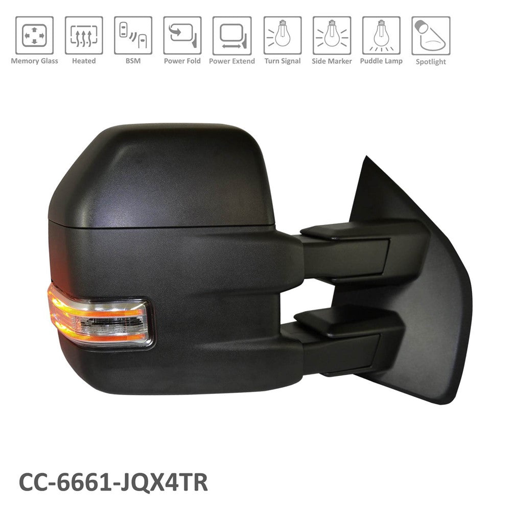 Right Passenger Side Power Door Tow Mirror 2015-2018 Ford F-150