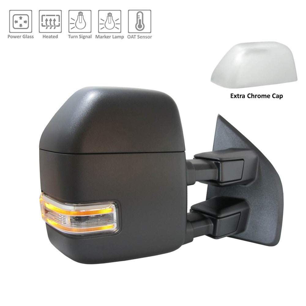 Right Passenger Side Power Door Tow Mirror 2017-2022 Ford F-250 Super Duty, F-350 Super Duty, F-450 Super Duty