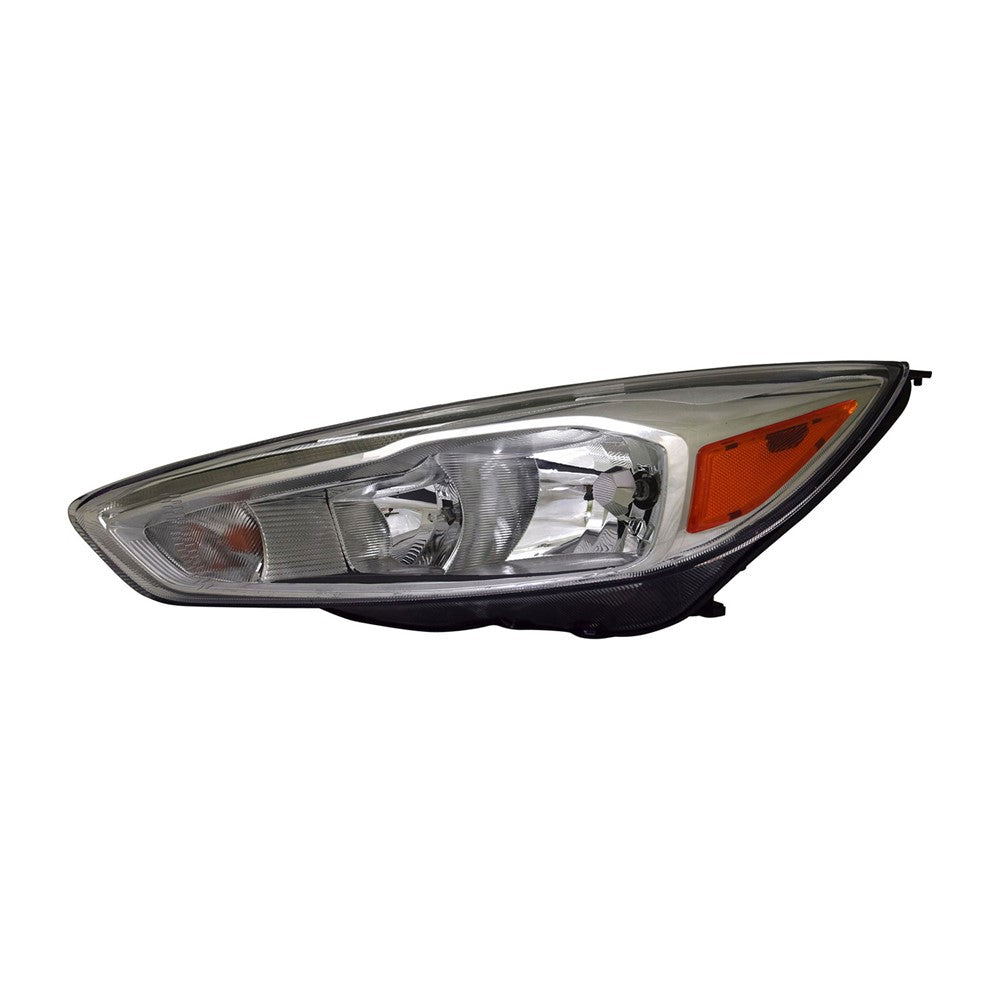 Front Left Driver Side Halogen Headlight Assembly 2015-2018 Ford Focus