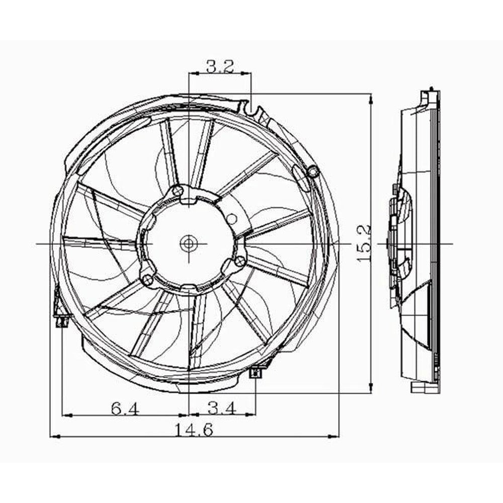 Radiator Fan Assembly 1996-2007 Ford Taurus & Mercury Sable