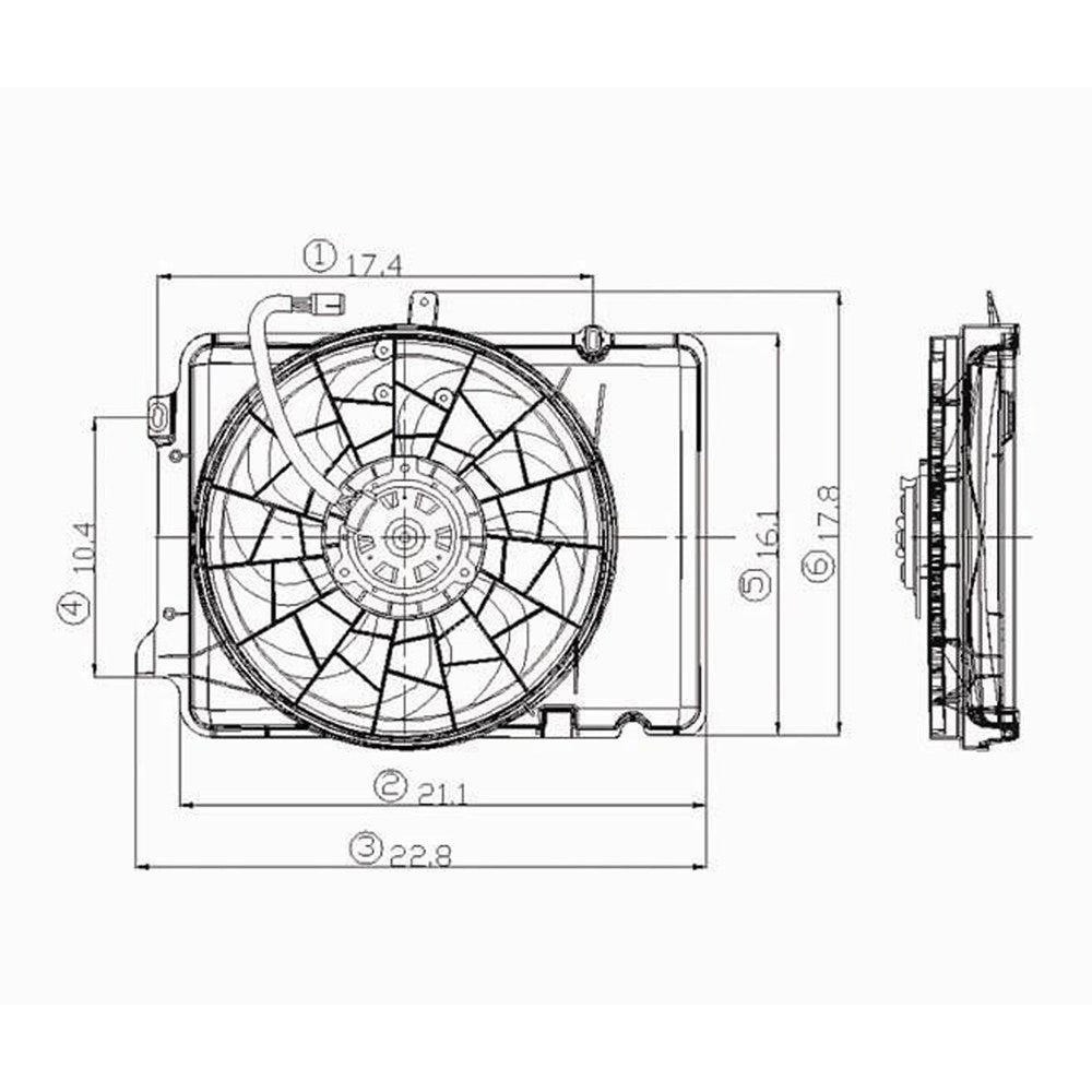 Radiator Fan Assembly 1992-1995 Ford Taurus & Mercury Sable
