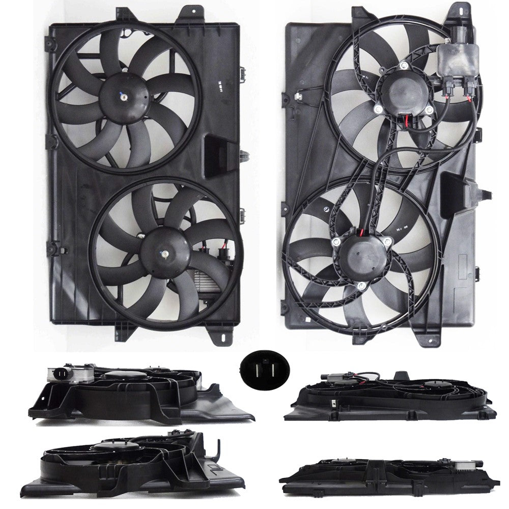 Dual Fan Assembly For Models With 3.5l Or 3.7l V6 With Tow Package 2009-2015 Ford Edge & Lincoln Mkx