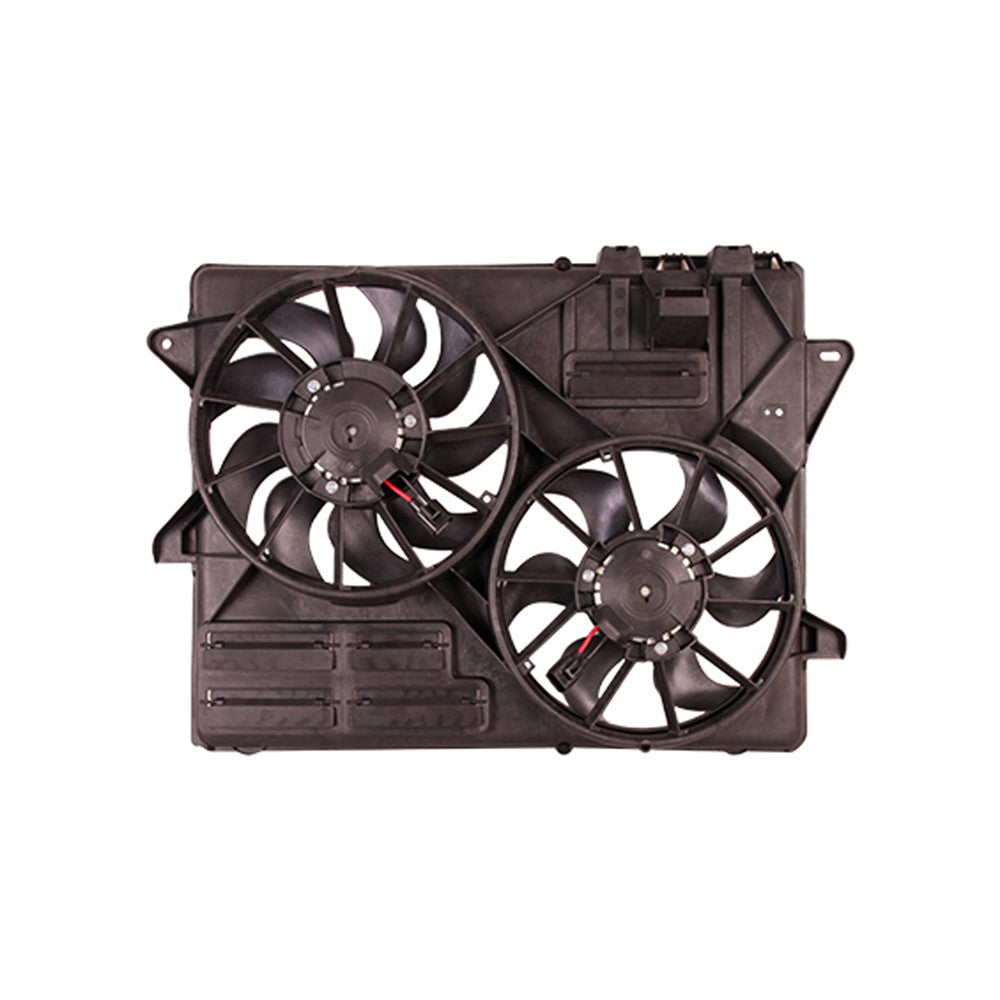 Radiator And Condenser Fan Assembly With Two Fans Side By Side 2015-2020 Ford Mustang
