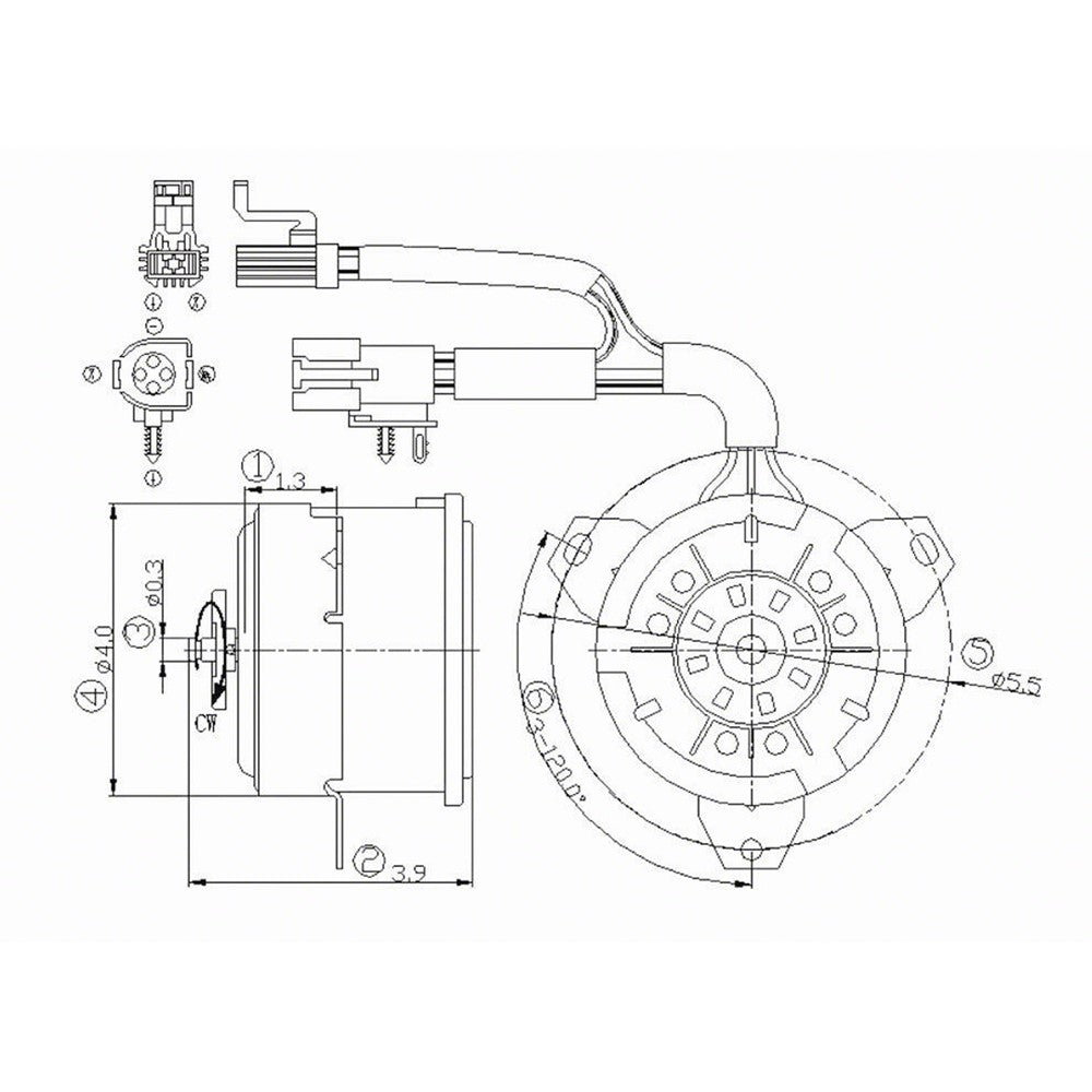 Radiator Fan Mtr From 4 00 2000-2002 Ford Crown Victoria & Lincoln Town Car & Mercury Grand Marquis