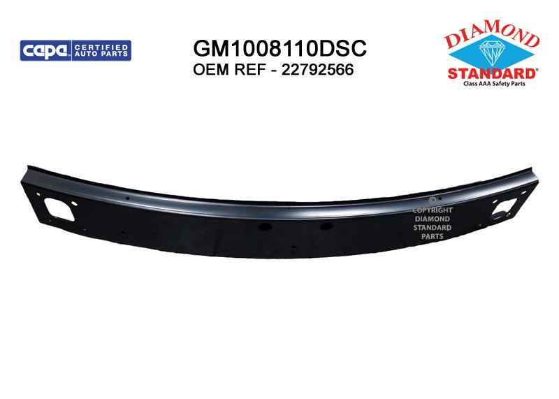 Front Upper Bumper Impact Bar 2010-2016 Cadillac Srx