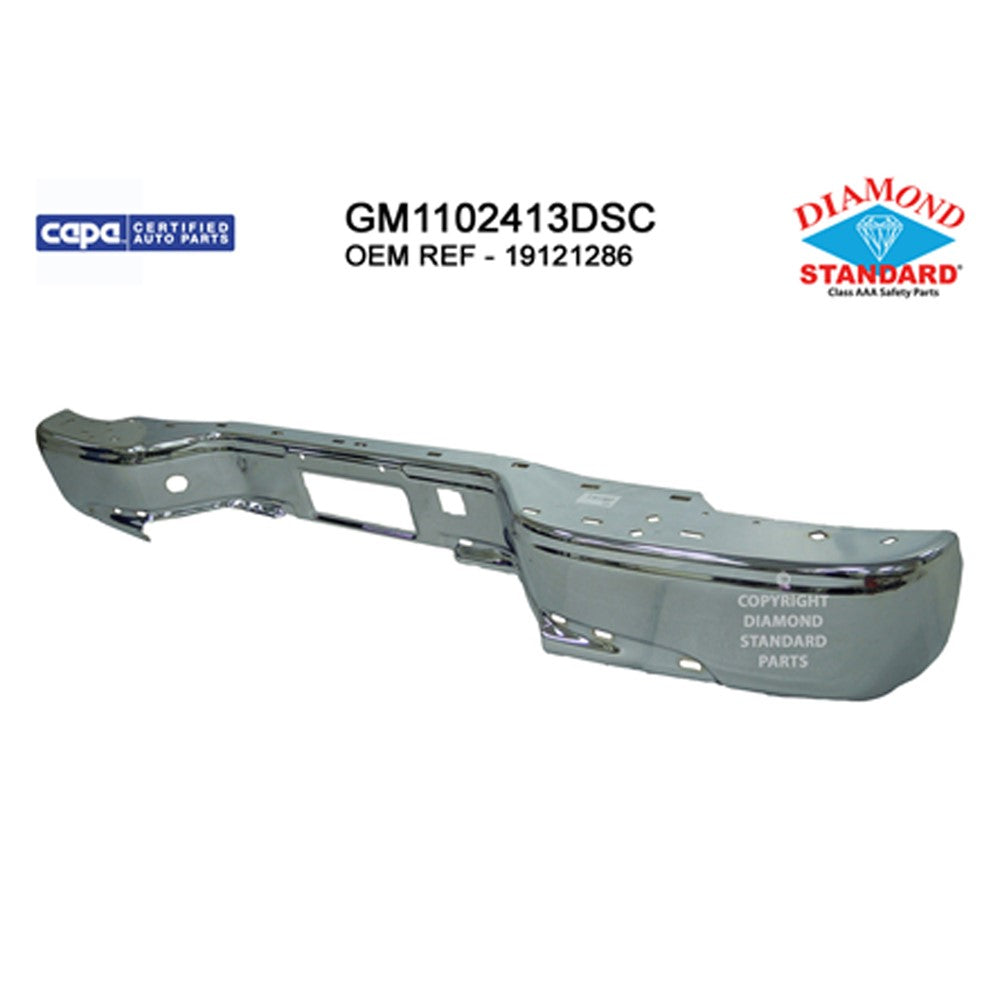Rear Bumper Face Bar 1999-2006 Chevrolet Silverado 1500, Silverado 2500, Silverado 1500 Hd, Silverado 2500 Hd, Silverado 3500 & Gmc Sierra 1500