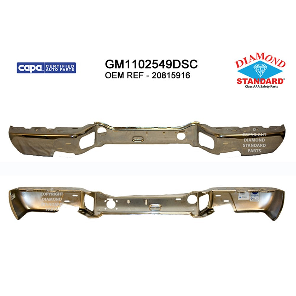 Rear Step Bumper Face Bar 2004-2012 Chevrolet Colorado & Gmc Canyon