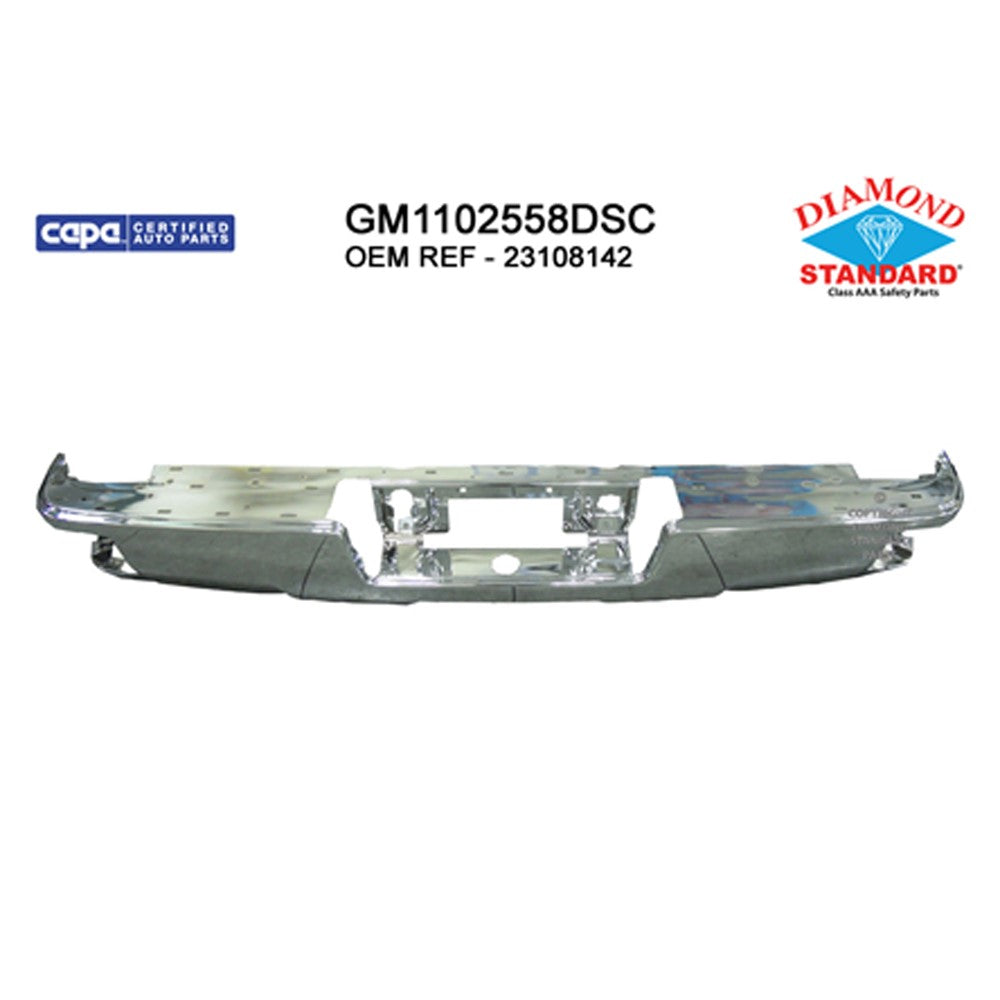Rear Step Bumper Bar 2014-2019 Chevrolet Silverado 1500, Silverado 2500 Hd, Silverado 3500 Hd, Silverado 1500 Ld & Gmc Sierra 1500, Sierra 2500 Hd