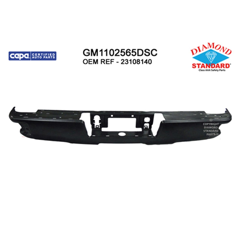 Rear Step Bumper Face Bar 2014-2019 Chevrolet Silverado 1500, Silverado 1500 Ld & Gmc Sierra 1500, Sierra 1500 Limited