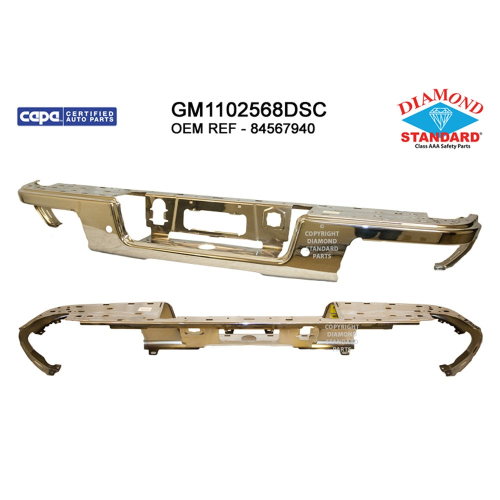 Rear Step Bumper Face Bar 2019-2022 Chevrolet Colorado & Gmc Canyon