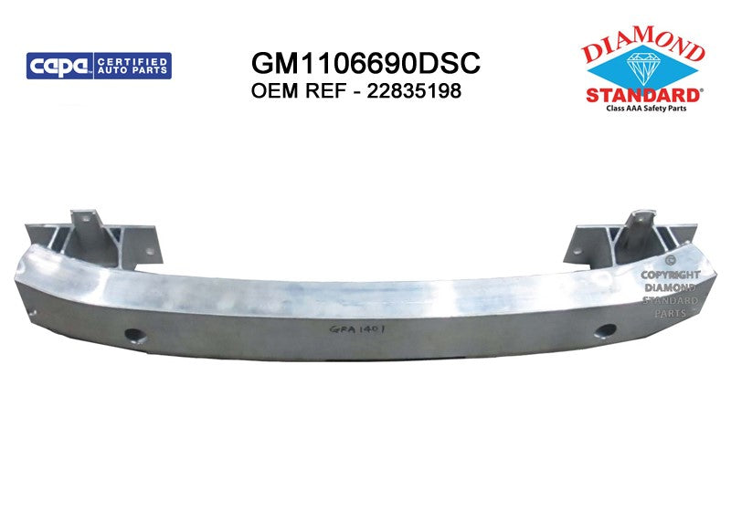 Rear Bumper Impact Bar 2013-2016 Chevrolet Malibu, Malibu Limited