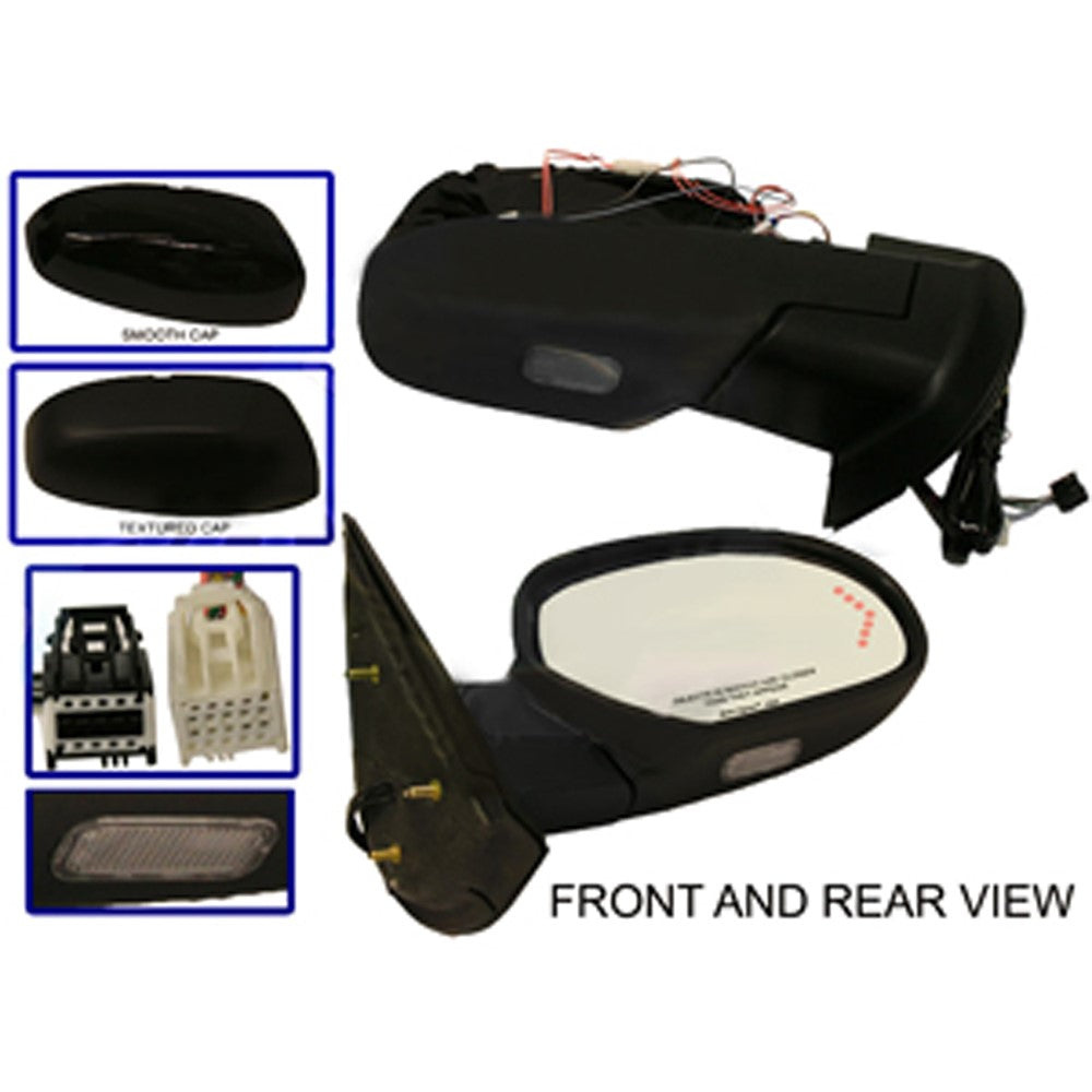 Right Passenger Side Power Door Mirror 2007-2014 Cadillac Escalade, Escalade Esv, Escalade Ext & Chevrolet Avalanche, Suburban 1500, Tahoe & Gmc Yukon
