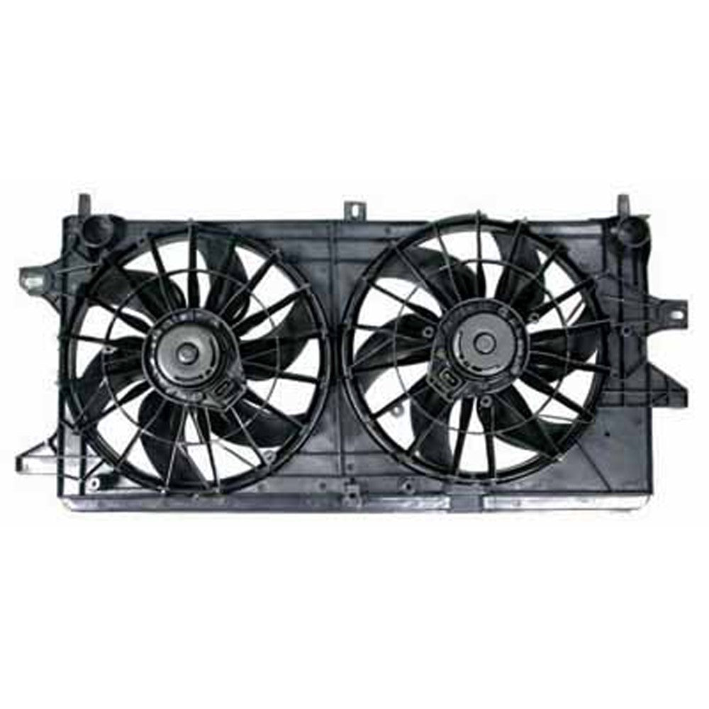 Radiator And Condenser Fan Assembly With Two Fans Side By Side 2004-2009 Chevrolet Impala, Monte Carlo & Pontiac Grand Prix & Buick Allure, Lacrosse