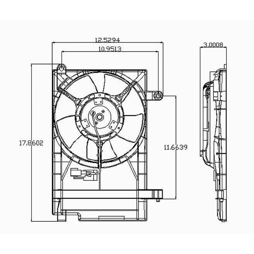Air Conditioning Condenser Fan Assembly 2004 Chevrolet Aveo